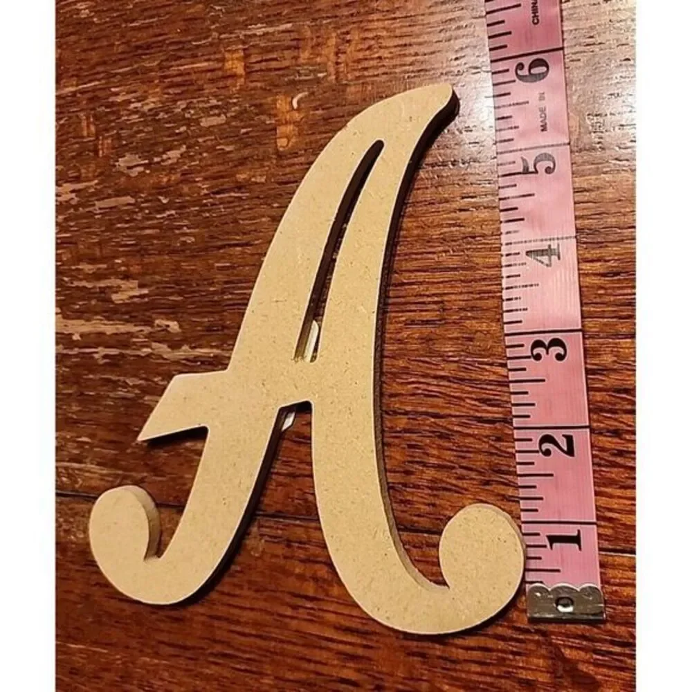 White Wood Letters 6 Inch, Wood Letters for‎ DIY, Party Projects (A)